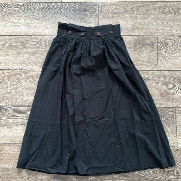 🎄Evidence black  vintage 80s/90s maxi skirt SZ S - Picture 8 of 9